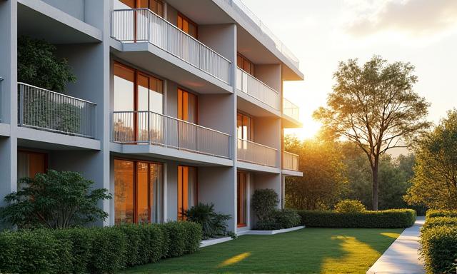 Modern társasház Budán